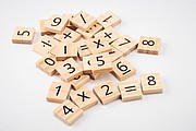 Wood educational counting game