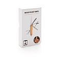 Wood pocket knife, brown