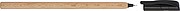 Wooden ballpen with black plastic cap