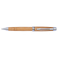 Wooden ballpen with metal applications