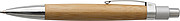 Wooden ballpen with metal clip.Brown