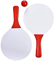 Wooden bat and ball set.
