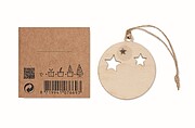 Wooden bauble shaped decoration