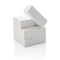 Wooden brain game in canvas pouch, white