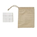 Wooden brain game in canvas pouch, white