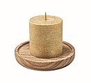 Wooden decorative plate with 88gr vanilla fragranced candle