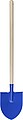 Wooden garden shovel, cobalt blue