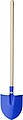 Wooden garden shovel, cobalt blue