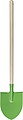 Wooden garden shovel, light green