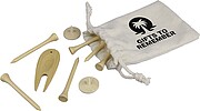 Wooden golf tees, brown