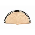 Wooden hand fan, black