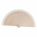 Wooden hand fan GEO COOL, natural