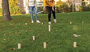 Wooden kubb set