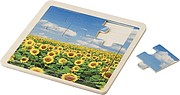 Wooden nine piece puzzle