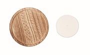 Wooden plate with candle