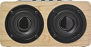 Wooden speaker with wireless technology and double speakers of 5 W each.