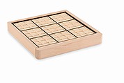 Wooden sudoku board game