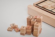 Wooden sudoku board game