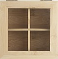 wooden tea box with glass lid