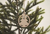 Wooden tree shaped decoration