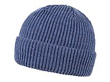 Wrap winter hat, blue melange