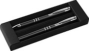 Writing set with ball pen and rollerball pen