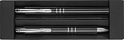 Writing set with ball pen and rollerball pen