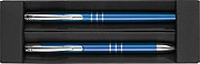 Writing set with ball pen and rollerball pen