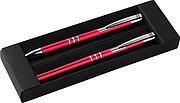 Writing set with ball pen and rollerball pen