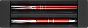 Writing set with ball pen and rollerball pen