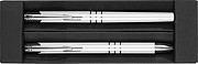 Writing set with ball pen and rollerball pen