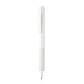 X9 solid pen with silicone grip, white