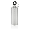 XL aluminium waterbottle with carabiner, silver