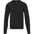 Yukon unisex interlock sports crewneck sweater, solid black
