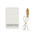 Zen RCS rplastic 5000 mah 5W magnetic bamboo powerbank, white