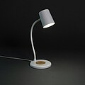 Zenara RCS recycled plastic and cork 15W wireless desk lamp, white