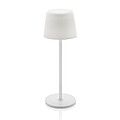 Zenic RCS recycled plastic USB re-chargable table lamp, white