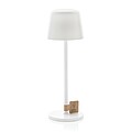 Zenic RCS recycled plastic USB re-chargable table lamp, white