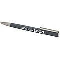 Ziguur recycled aluminium ballpoint pen (blue ink), storm grey