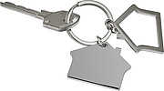 Zinc alloy house keychain
