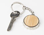 Zinc alloy keychain Finn, brown