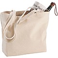 Zippered cotton tote bag 15 l, 320 g/m2 , natural