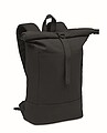 Zippered rolltop 15 inch laptop backpack