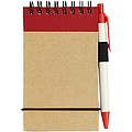 Zuse jotter with pen - red