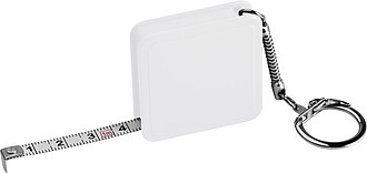 1 meter steel measuring tape, white