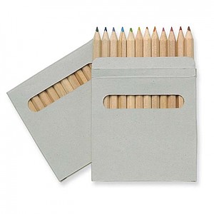 12 coloured pencils set, brown
