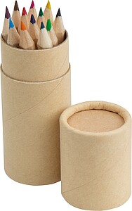 12 piece coloured pencil set, multicolor