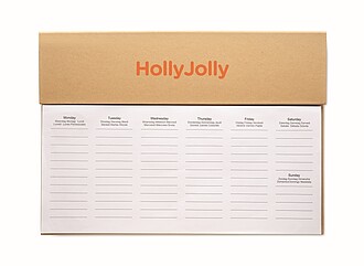 125 page weekly desk planner