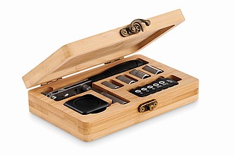 13 piece tool set, bamboo case