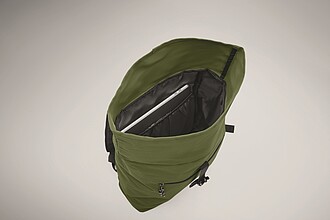 15 inch rolltop laptop backpack in 600D polyester